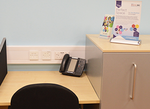 image of hot desk station